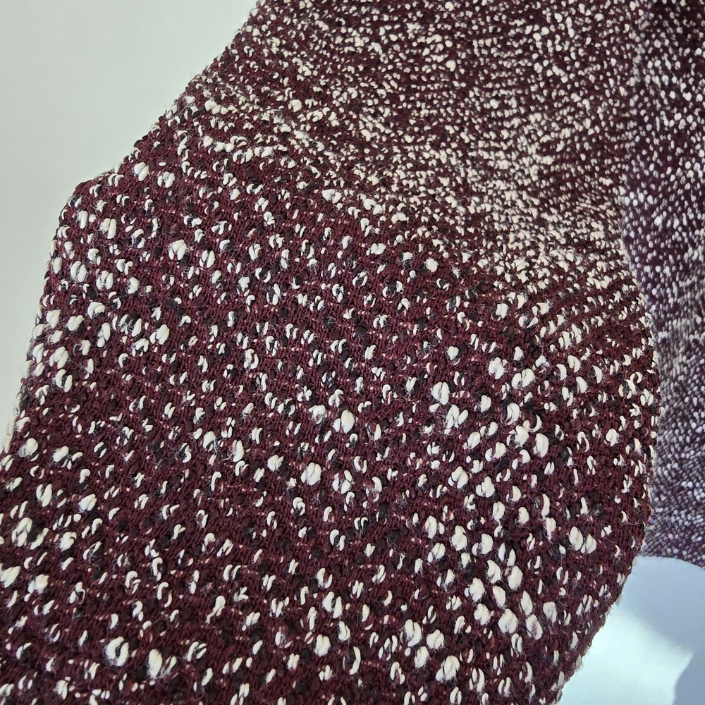 Ann Taylor Factory Women's Small Marled Knit Top 3/4 Sleeve Wine‎ Cotton Blend - Picture 4 of 5
